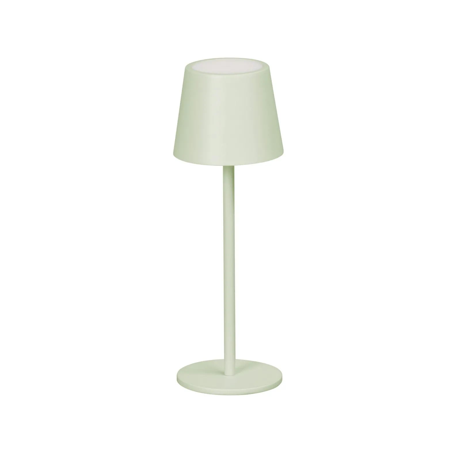 LED-akku-pöytävalaisin Roxi, mintunvihreä, metalli, IP54, himmennin