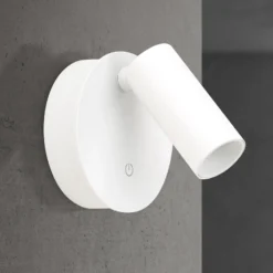 LED-akku-seinävalaisin Luxy, valkoinen, alumiini, CCT, himmennin