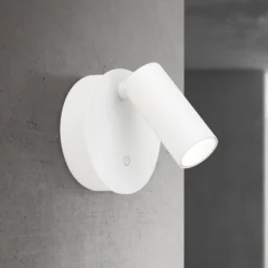 LED-akku-seinävalaisin Luxy, valkoinen, alumiini, CCT, himmennin