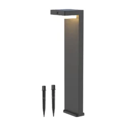 LED-akku-ulkopolkuvalo 800104, antrasiitti, IP44, anturi