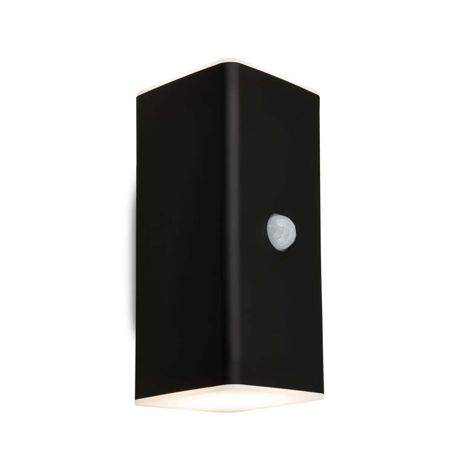 LED-akku ulkoseinävalaisin, musta, anturi, ylös/alas