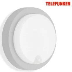 LED-anturi ulkoseinävalaisin Dortmund Ø17cm hopea