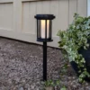 LED-aurinkoenergialla toimiva maapiikkavalaisin Alippa, musta, korkeus 44 cm