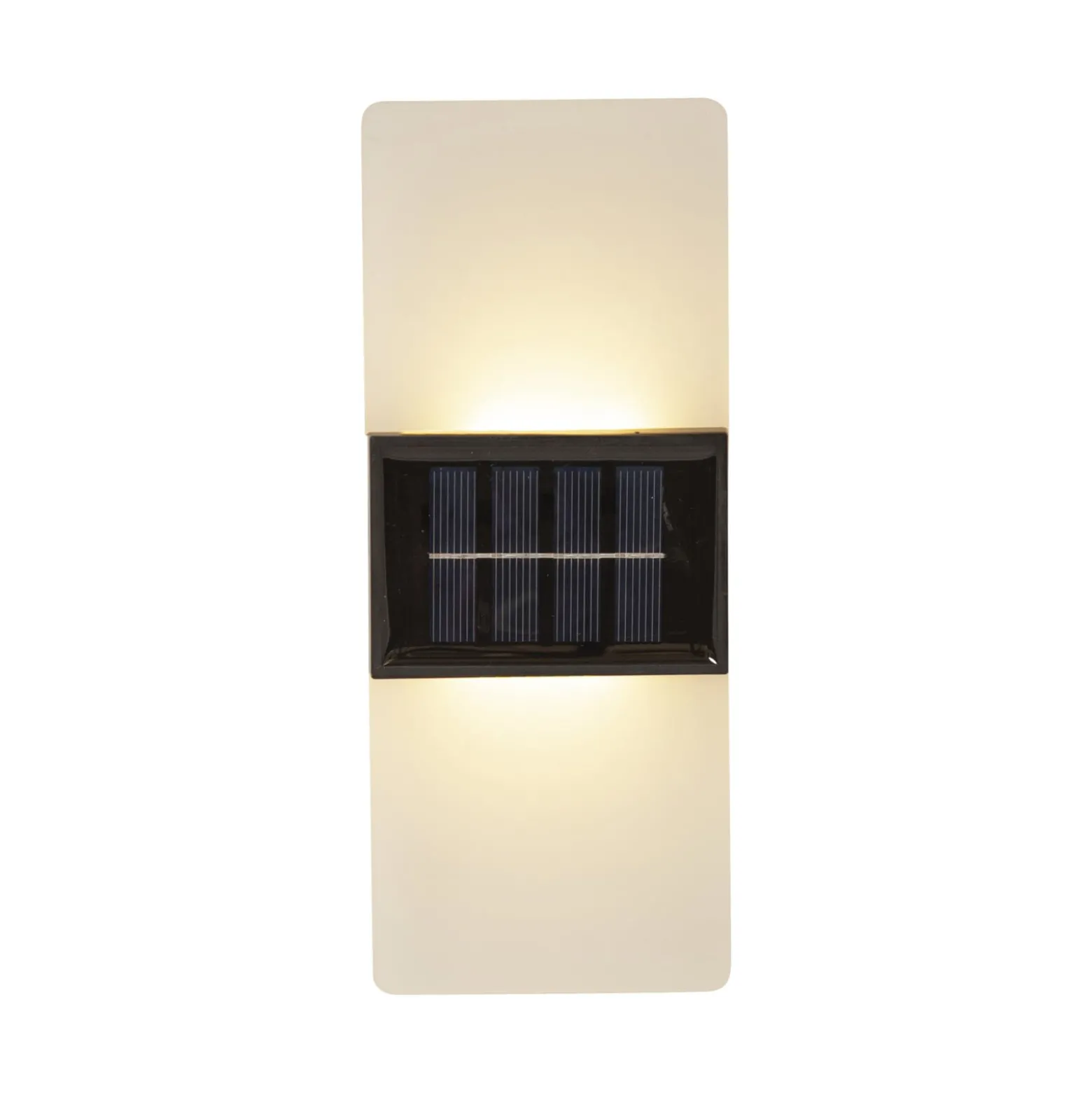 LED-aurinkoenergialla toimiva ulkoseinävalaisin Wally, 20x8 cm valkoinen himmeä