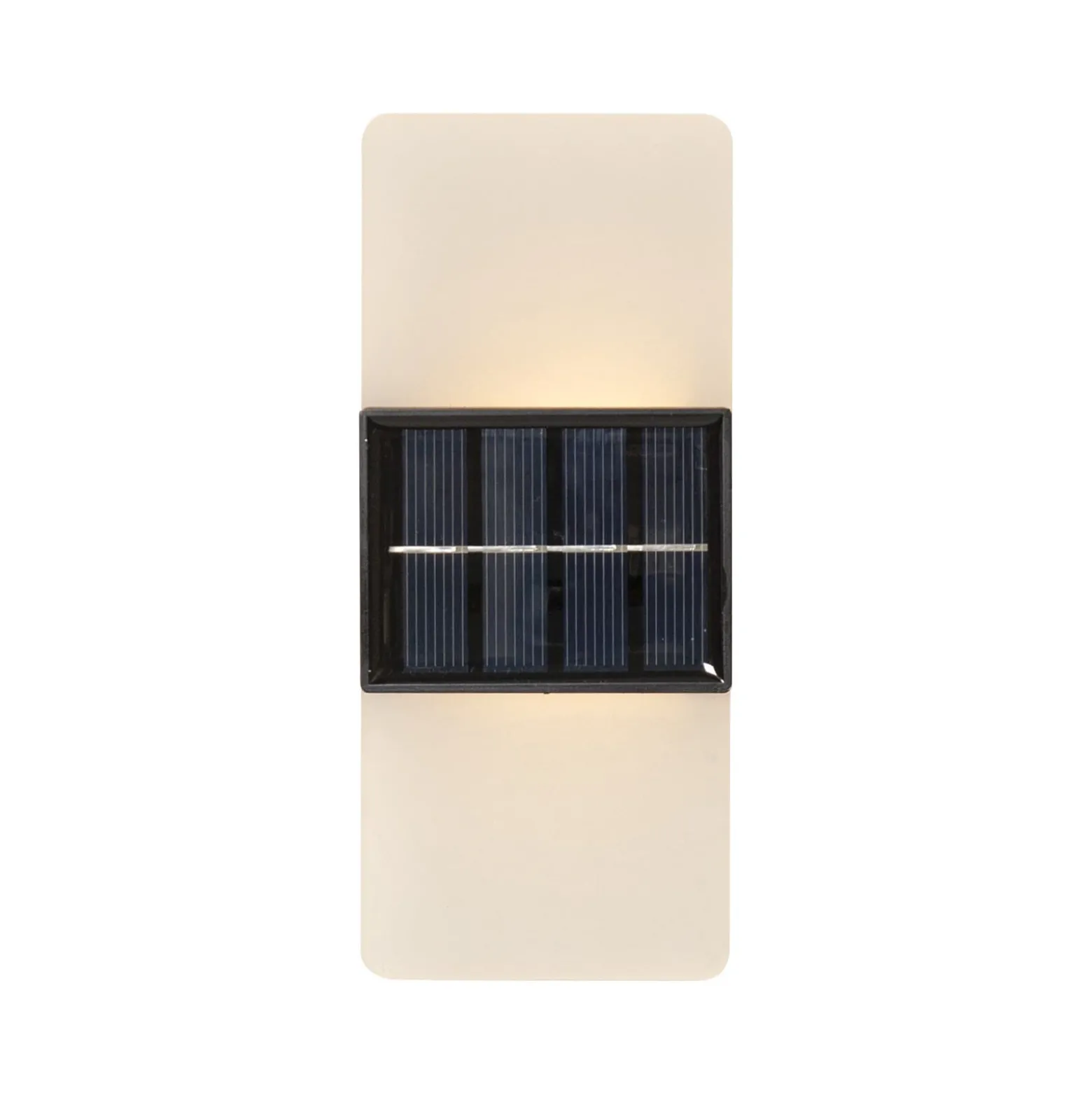 LED-aurinkoenergialla toimiva ulkoseinävalaisin Wally, 14x6 cm valkoinen himmeä