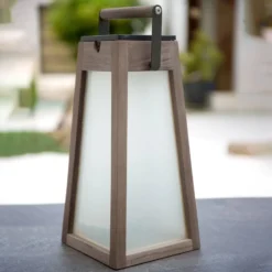 LED-aurinkolyhty Tecka tiikki, duratec harmaa 39cm