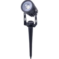 LED-aurinkopaneelilla toimiva maapiikkikohdevalo SPOTI, musta, 3 kpl, IP44
