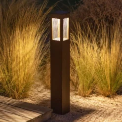 LED-aurinkopolun valo Tradition Sensor Corten 90cm
