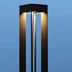 LED-aurinkovalaisin Borne anturilla, 90 cm, harmaa