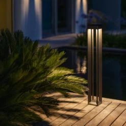 LED-aurinkovalaisin Borne anturilla, 90 cm, harmaa
