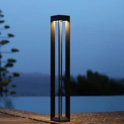 LED-aurinkovalaisin Borne anturilla, 90 cm, harmaa