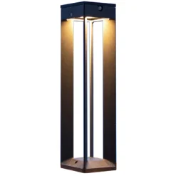 LED-aurinkovalaisin Borne anturilla, 45 cm, harmaa
