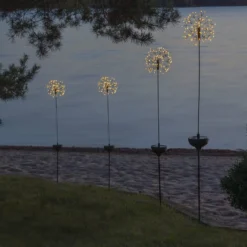 LED-aurinkovalaisin Firework maapiikillä, 85 cm