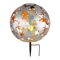 LED-aurinkovalaisin 36749S maapallo Ø 27 cm, hopea, maapiikki