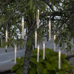 LED-aurinkovaloketju Bubbly, 10x, lämmin valkoinen