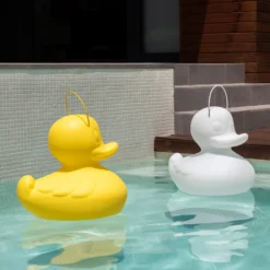 LED-designvalaisin DUCK-DUCK S ulkokäyttöön, keltainen