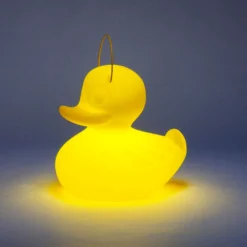 LED-designvalaisin DUCK-DUCK S ulkokäyttöön, keltainen