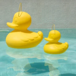 LED-designvalaisin DUCK-DUCK S ulkokäyttöön, keltainen