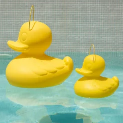 LED-designvalaisin DUCK-DUCK XL ulkokäyttöön, keltainen