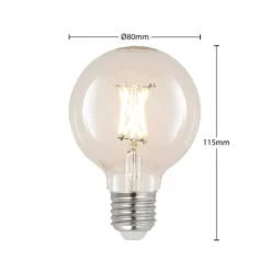 LED E27 4W G80 2700K filamentti, him. kirkas 2 kpl