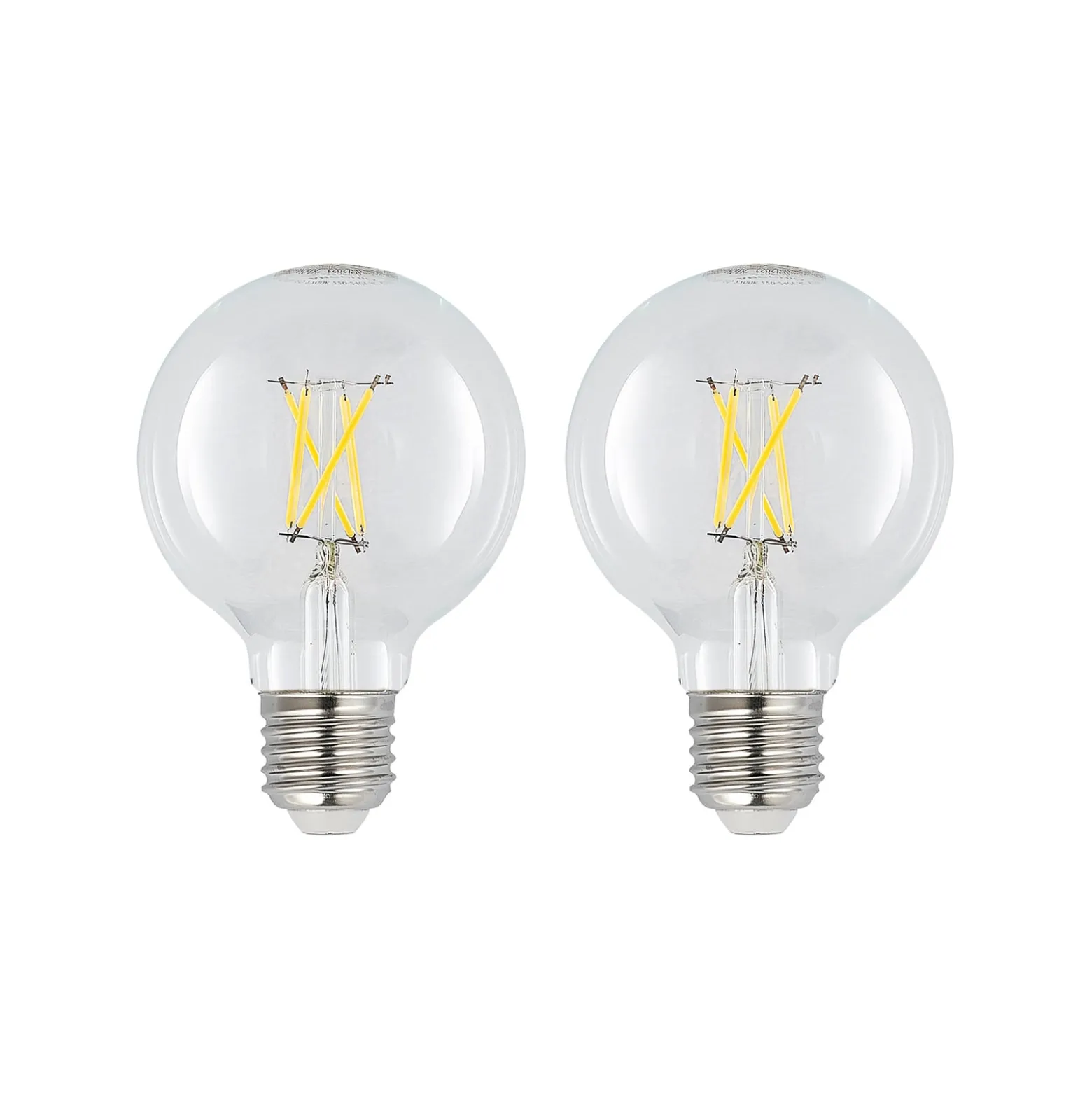 LED E27 4W G80 2700K filamentti, him. kirkas 2 kpl