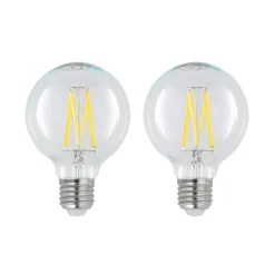 LED E27 8W G80 2700K filamentti, him. kirkas 2 kpl