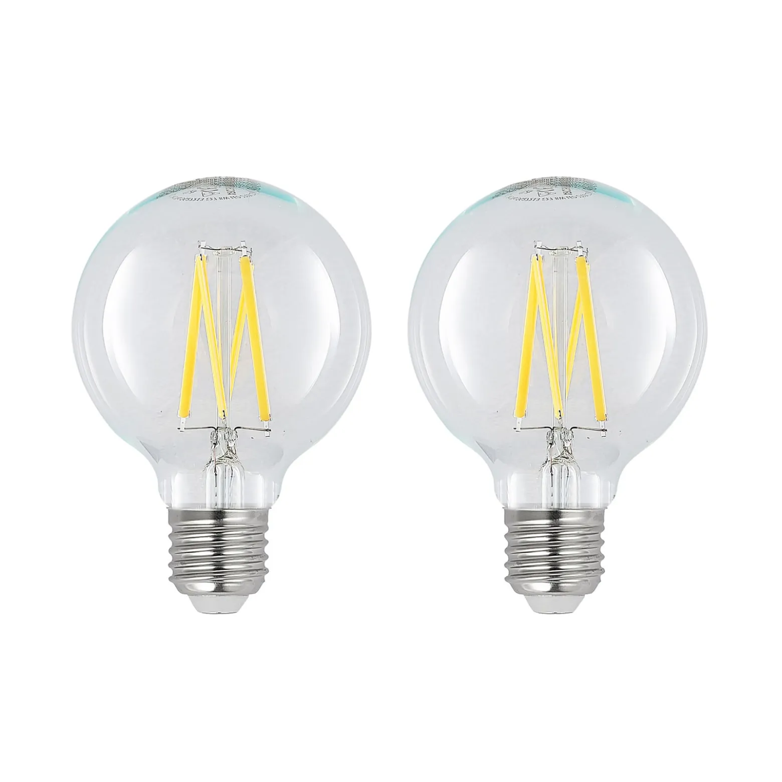 LED E27 8W G80 2700K filamentti, him. kirkas 2 kpl