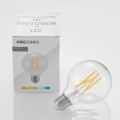 LED E27 8W G80 2700K filamentti, him. kirkas 2 kpl