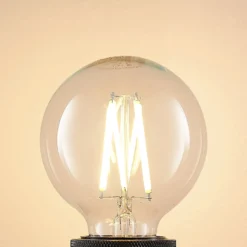 LED E27 8W G80 2700K filamentti, him. kirkas 2 kpl