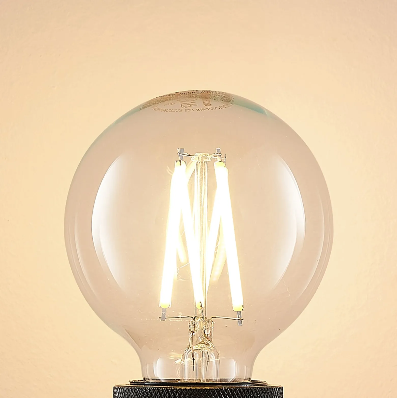 LED E27 8W G80 2700K filamentti, him. kirkas 2 kpl