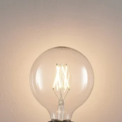 LED-filamentti E27 6W 2700K G125 globe kirkas 3kpl