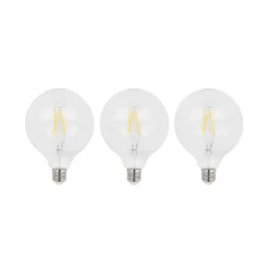 LED-filamentti E27 6W 2700K G125 globe kirkas 3kpl