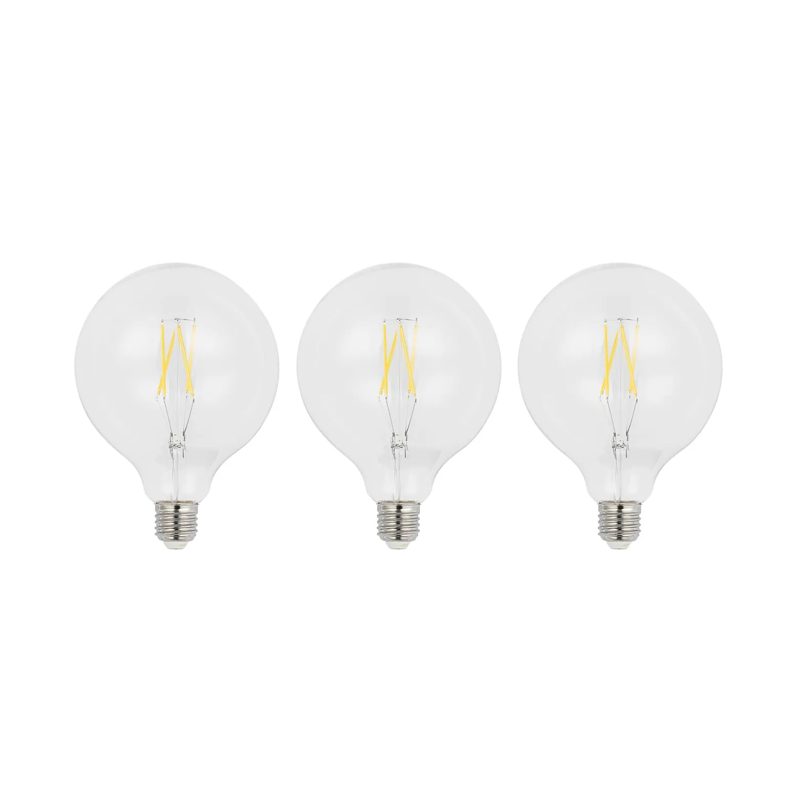 LED-filamentti E27 6W 2700K G125 globe kirkas 3kpl