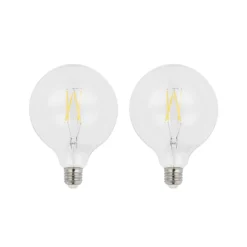LED-filamentti E27 6W 2700K G125 globe kirkas 2kpl