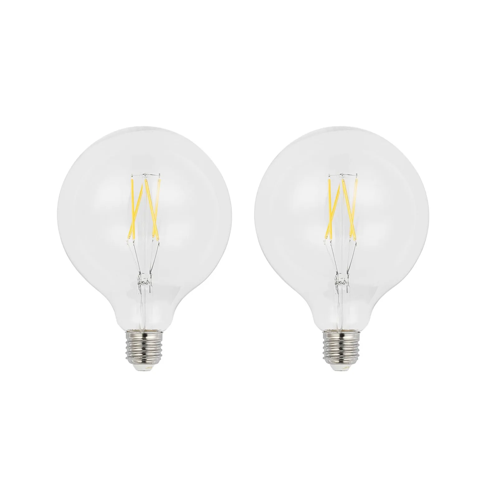 LED-filamentti E27 6W 2700K G125 globe kirkas 2kpl
