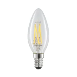 LED-filamenttilamppu E14 4W 827 kynttilä him., 2x