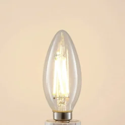 LED-filamenttilamppu E14 4W 827 kynttilä him., 2x