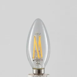 LED-filamenttilamppu E14 4W 827 kynttilä him., 2x