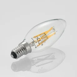 LED-filamenttilamppu E14 4W 827 kynttilä him., 2x