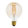 LED-globe-lamppu E27 G95 6W amber 2200K himmennys