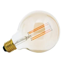 LED-globe-lamppu E27 G95 6W amber 2200K himmennys