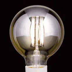 LED-globe-lamppu E27 G95 6W amber 2200K himmennys