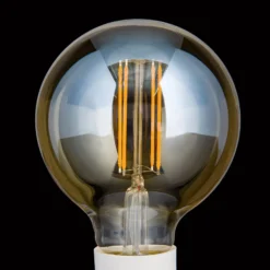 LED-globe-lamppu E27 G95 6W amber 2200K himmennys