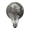 LED-hehkulamppu Spiral Filament, G95, E27, 2 W harmaa himmennettävä