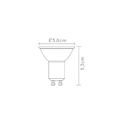 LED-heijastinlamppu GU10 5W dim to warm, valkoinen