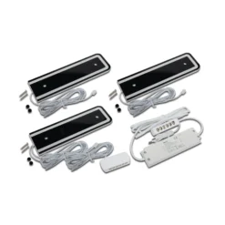 LED-kaapin alavalaisin U-Pad F, 3 kpl 4 000K musta Anturi