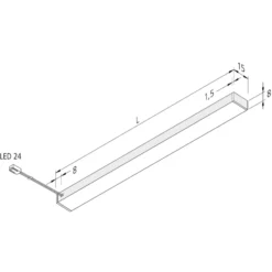 LED-kaapin alavalo Top-Stick FMK, 3000K, 60cm