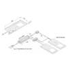 LED-kaapinalusvalaisin Eco-Pad F 2 kpl 4000K musta