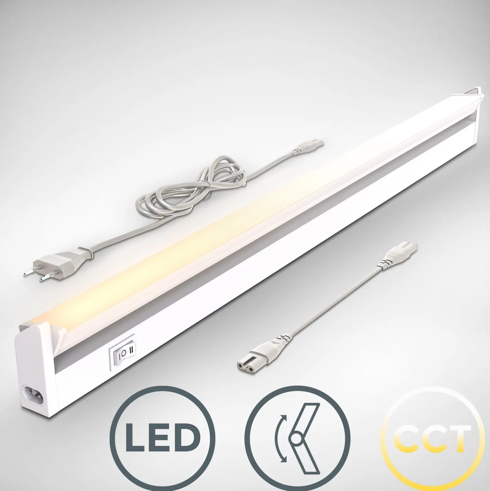 LED-kaapinalusvalaisin Gina, valkoinen, 2700 K/4000 K