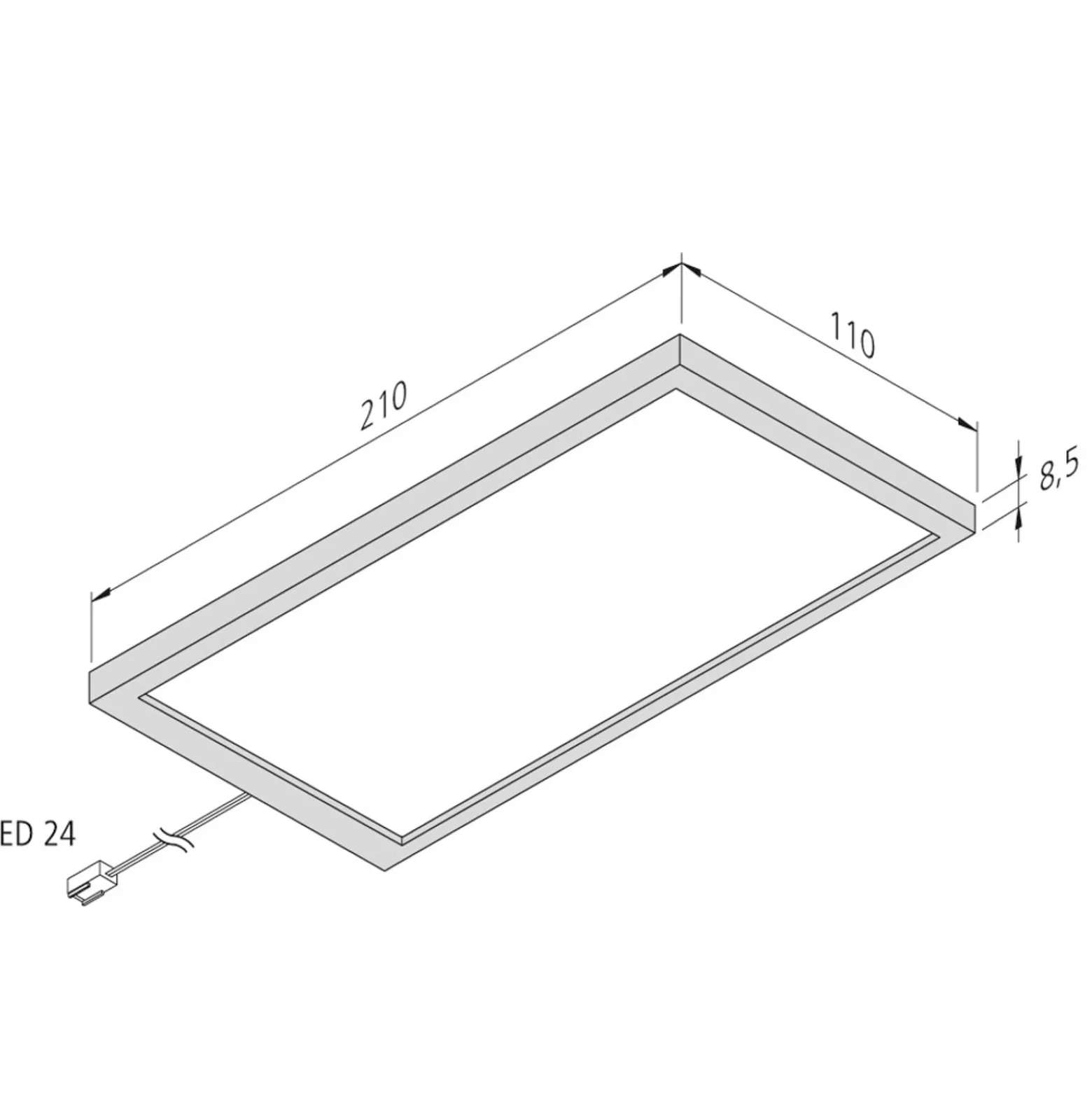 LED-kaapinalusvalaisin Sky 3 kpl 4.000K ruostumaton teräs